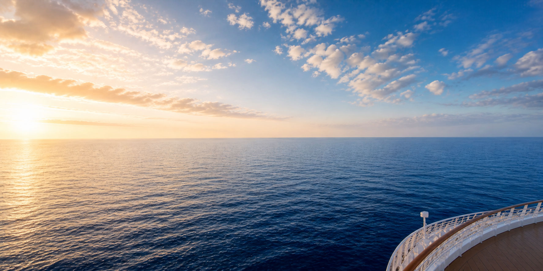 World cruise with luxury ship at sea and global travel scenery